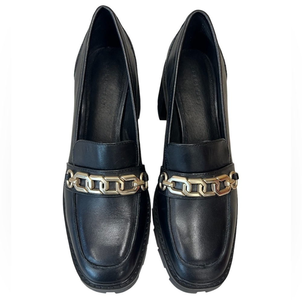 Sanctuary‎ Primo Black Leather Lug Sole Loafers Size 8